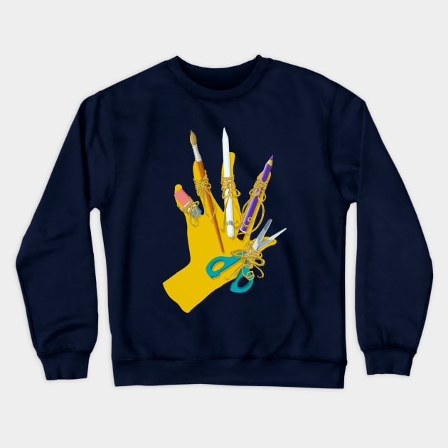 Hand Tools for Artists Crewneck Sweatshirt by BullShirtCo